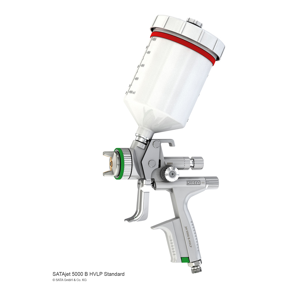 SATAjet 5000 B HVLP mit 0,6 l QCC-Kunststoff-Mehrwegbecher, mit Drehgelenk